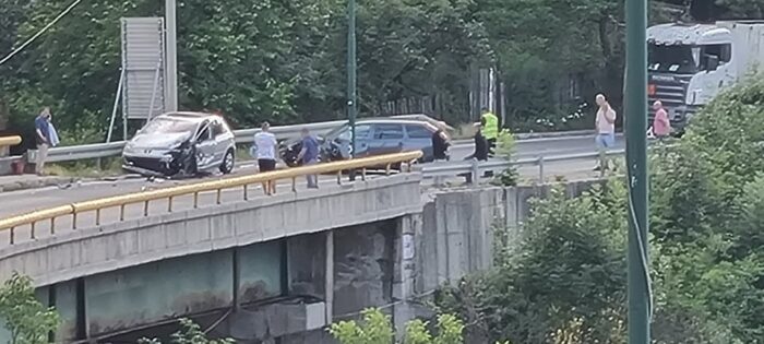 Nesreća na Bistričkom mostu: sudarila se dva auta
